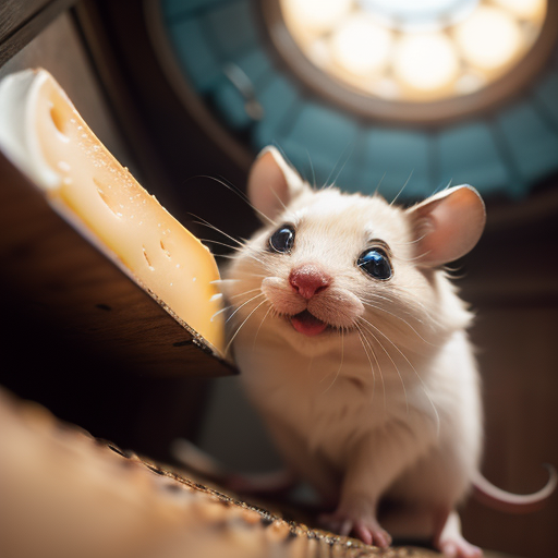57289-2453616329-a very cute tiny mouse with a piece of cheese, medieval kitchen floor, colorful LowAngleView-3000, (disney artwork_1.2), (highl.png